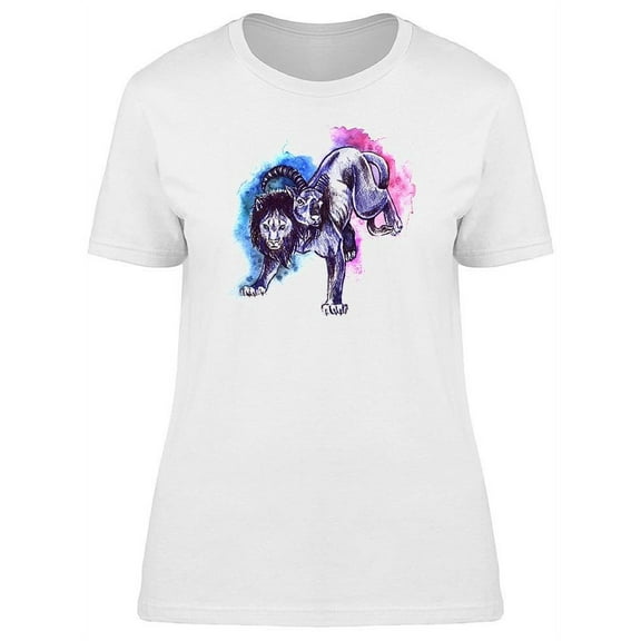 Colorful Print, Chimera Lion T-Shirt Women -Image by Shutterstock, Female Medium