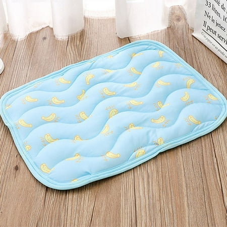 Colorful Print For Sleeping Non-Stick Hair Pet Supplies Non-slip Ice Silk Pad Cat Seat Cushion Kennel Pet Cool Pad S E