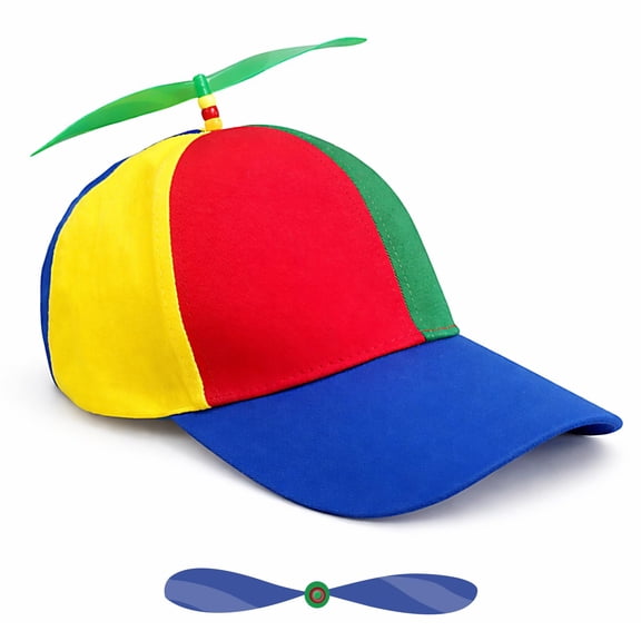 Colorful Propeller Hat Baseball Cap: Funny Adjustable Helicopter Cap Propeller Hat Adult Snapback Baseball Hat