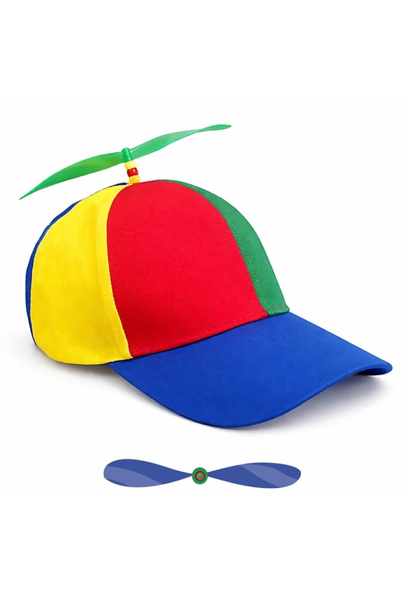 Colorful Propeller Hat Baseball Cap: Funny Adjustable Helicopter Cap Propeller Hat Adult Snapback Baseball Hat