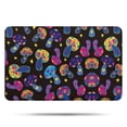 thumbnail image 1 of Colorful Psychedelic Mushroom Black Pattern Bathroom Rugs Mat,Non Slip Microfiber Bathroom Rug,Rubber Backing,Soft Bathroom Mats for Bathroom Floor,Tub and Shower,17x27in(43x68cm), 1 of 5