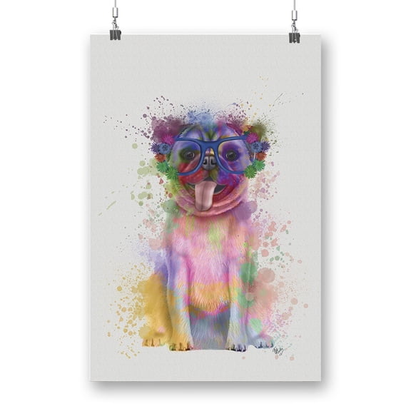 Colorful Pug Splash Art Poster - Fab Funky Designs,