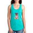 thumbnail image 1 of Colorful Pug Splash Art Racerback Tank Women -Fab Funky Designs, Female Small, 1 of 4