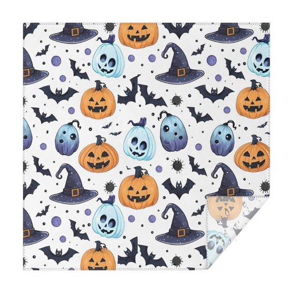 Colorful Pumpkin Halloween Pattern Square Tablecloth,Waterproof Square Table Cover,Wipeable Spillproof Washable Table Cover for Home Kitchen Party Decor 42"X42"(107x107cm)