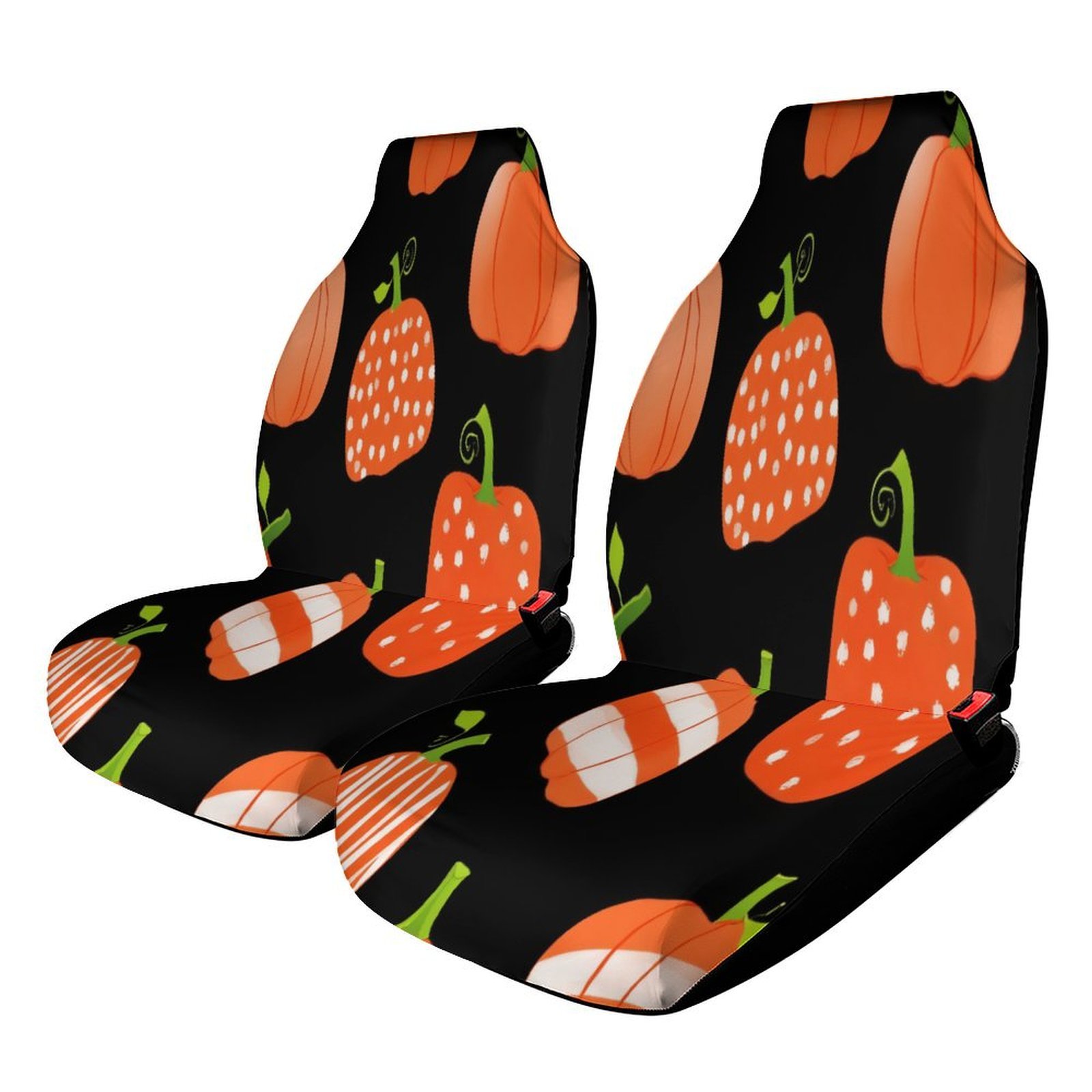 Pumpkin Halloween Print Pattern Universal Fit Car Seat Covers