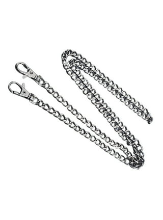  LOVLLE Purse Chain Strap for Purse - 4 Different Sizes Silver  Flat Iron Bag Chains with Metal Buckles for Replacement Shoulder Handbag  Crossbody Clutch (15.7'', 23.6'', 35.4'', 47.2 '')