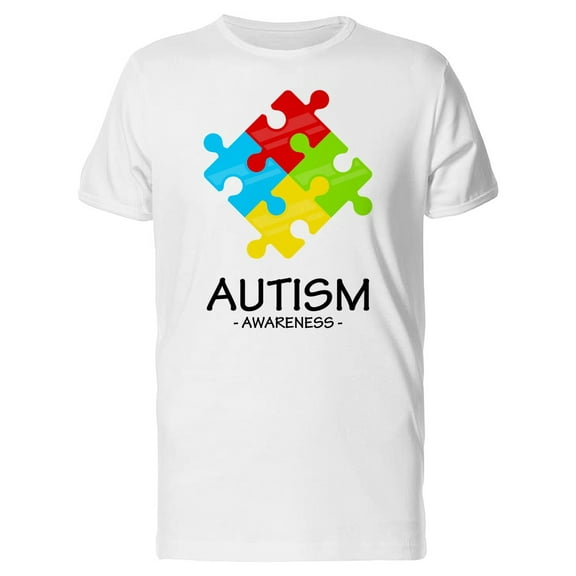 Colorful Puzzle Pieces Awarness T-Shirt Men -Image by Shutterstock, Male XX-Large