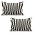 thumbnail image 1 of Colorful Quilted Pillowcover Set of 2, Black and White Checkered Pattern with Lively Colored Dots Modern Geometric Tile, Standard Queen Size Pillow Cover Bedroom, 36" x 20", Multicolor, by Ambesonne, 1 of 1