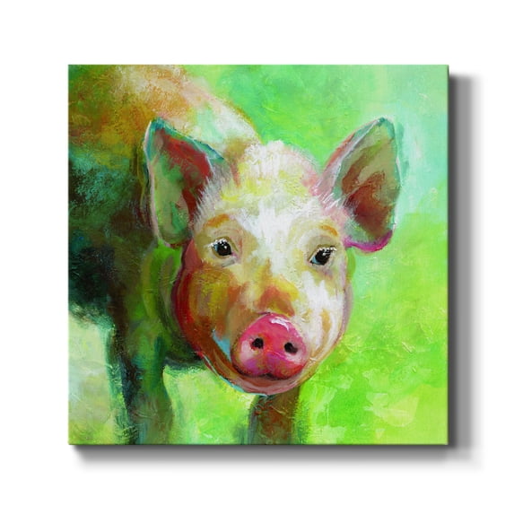 Colorful Quirky Pig-Premium Gallery Wrapped Canvas - Ready to Hang