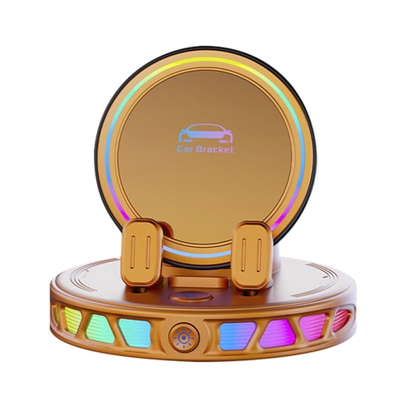 Colorful RGB Ambient Light Car Wireless Charging Bracket Holder Car Phone Mount