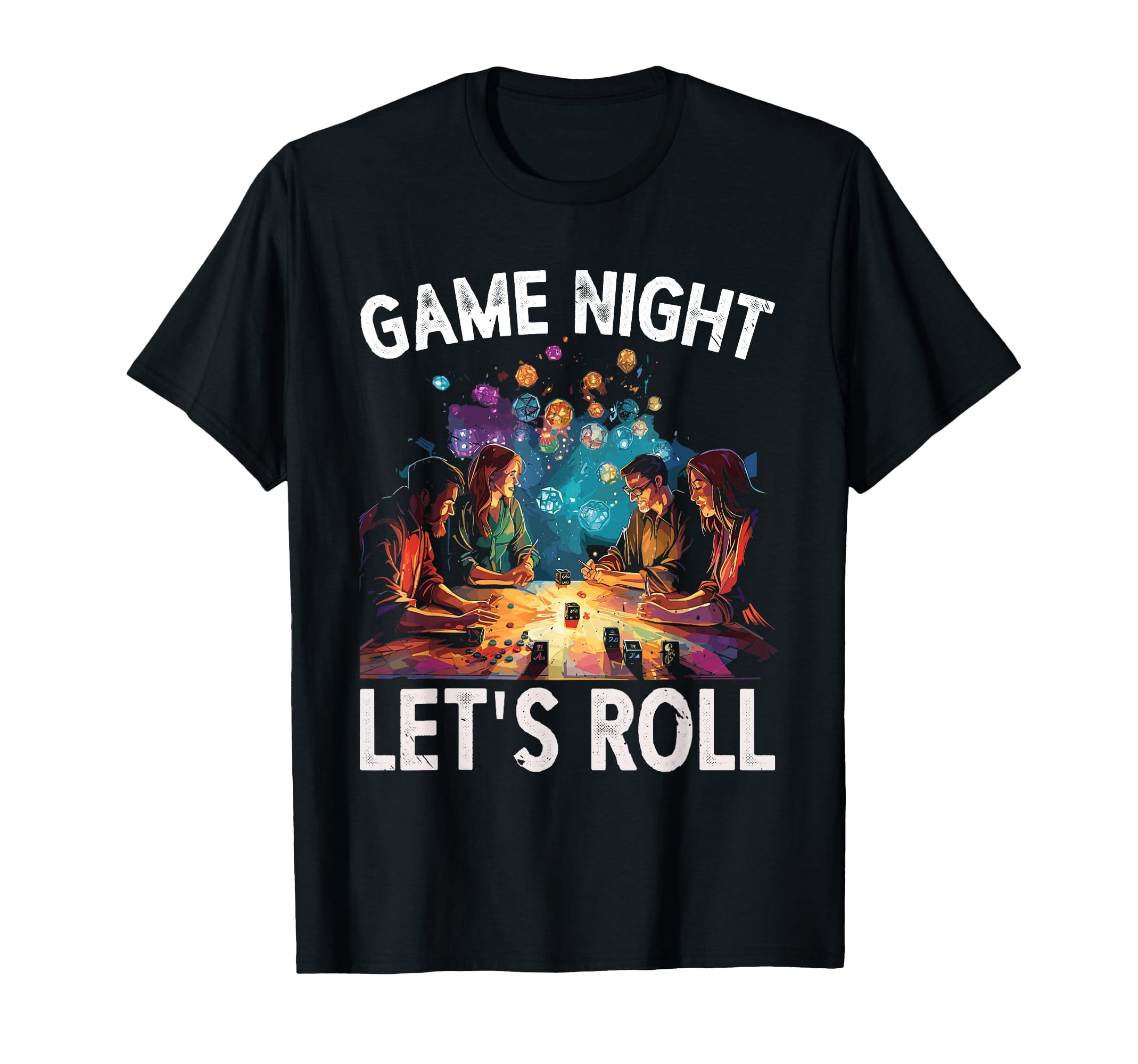 Colorful RPG Gamer T-Shirt Featuring Tabletop Game Design for Fun Role ...