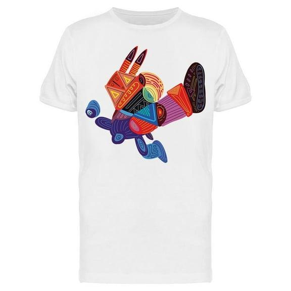 Colorful Rabbit Ornament T-Shirt Men -Image by Shutterstock, Male XX-Large