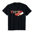 thumbnail image 1 of Colorful Racing Car Graphic T-Shirt for Third Birthday Celebration, 1 of 5