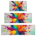 thumbnail image 1 of Colorful Radial Paint Burst Kitchen Rugs Sets Of 3,Kitchen Runner Rugs Non Skid Washable,Decorative Kitchen Floor Mats for Kitchen,Sink,Laundry,17"x30"+ 17"x47" + 17"x59", 1 of 6