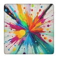 thumbnail image 1 of Colorful Radial Paint Burst Square Fitted Tablecloth with Elastic Edge,Square Table Cover,Washable Elastic Table Cover for Home Kitchen Party Decor 36"x36", 1 of 6