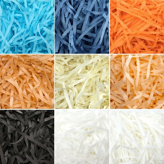 Colorful Raffia Paper, Shredded Paper for Gift Baskets, Paper Grass for Gift Baskets Filler for St Patricks, Easter, Christmas Packaging Decoration