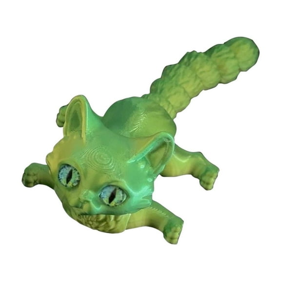 Colorful Ragdoll Cat with Movable Joints for Interactive Display, 3D Printed Figurine for Home and Office, Perfect Gift for Cat Lovers and Collectible