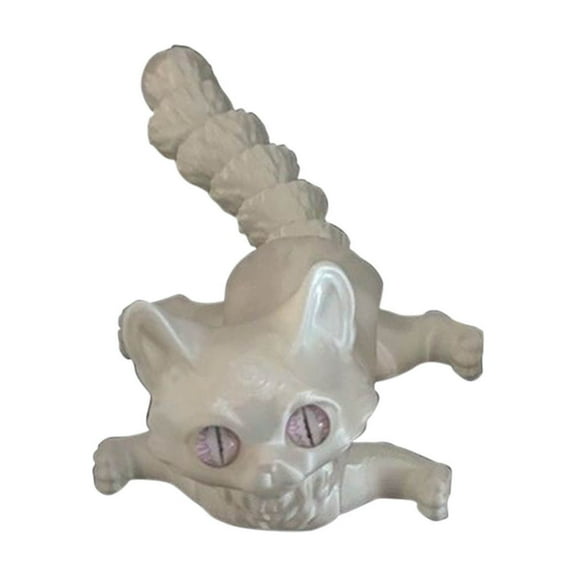 Colorful Ragdoll Cat with Movable Joints for Interactive Display, 3D Printed Figurine for Home and Office, Perfect Gift for Cat Lovers and Collectible