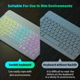Colorful Rainbow Backlit Wireless Keyboard for Android iOS Tablet Phone
