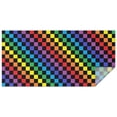 thumbnail image 1 of Colorful Rainbow Checkered Pattern Rectangle Tablecloth 60"x120",Waterproof Polyester Rectangle Table Cloth, Wipeable Spillproof Polyester Tablecloth for Dining, Camping, Indoor and Outdoor, 1 of 6