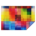 thumbnail image 1 of Colorful Rainbow Checkered Pattern Rectangle Tablecloth 60"x84",Waterproof Polyester Rectangle Table Cloth, Wipeable Spillproof Polyester Tablecloth for Dining, Camping, Indoor and Outdoor, 1 of 5