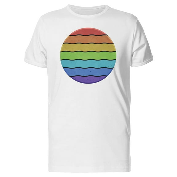 Colorful Rainbow Circle Tee Men's -Image by Shutterstock