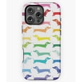 thumbnail image 1 of Colorful Rainbow Dachshund Doxie Phone Case for iPhone 16 15 14 13 12 11 Pro Max, 1 of 2