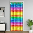 thumbnail image 1 of Colorful Rainbow Door Curtain for Doorway Privacy,Neon Geometric Stripes Blackout Curtain 34"W X 80"L for Bedroom,Minimalist Stripe Door Drape,Patchwork Room Divider Curtain, 1 of 5