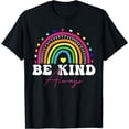 thumbnail image 1 of Colorful Rainbow Peace Signs Be Kind Always T-Shirt for Unity and Positivity, 1 of 5