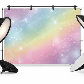 Colorful Rainbow Photography Backdrop 7x5FT, Modern Abstract Fantasy Gradient Rainbow Shining Star Photo Backdrops, Background for Photography Studio Photo Studio Background, Back Drop for Photoshoot