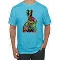 thumbnail image 1 of Colorful Rainbow Rabbit Animal Lover Men's Graphic T-Shirt, Light Turquoise, 4XL, 1 of 3