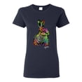 thumbnail image 1 of Colorful Rainbow Rabbit Animal Lover Womens Graphic T-Shirt, Navy, 3XL, 1 of 3