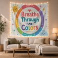 thumbnail image 1 of Colorful Rainbow Ring on White Background Whimsical Illustration for Meditation Enthusiasts Cheerful Art Decor Birthday Gift Tapestry Wall Hanging for Bedroom and Living Room, 1 of 7
