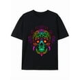 thumbnail image 1 of Colorful Rainbow Skull Graphic Tee for Men, 1 of 7