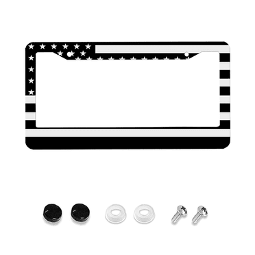 Colorful Rainbow Style License Plate Frames Aluminium Rust-ProofAuto Parts License Plate Trim Screws Fit Standard 2 Hole U.S. License Plate 1 Piece, 12.2 "x 6.3"
