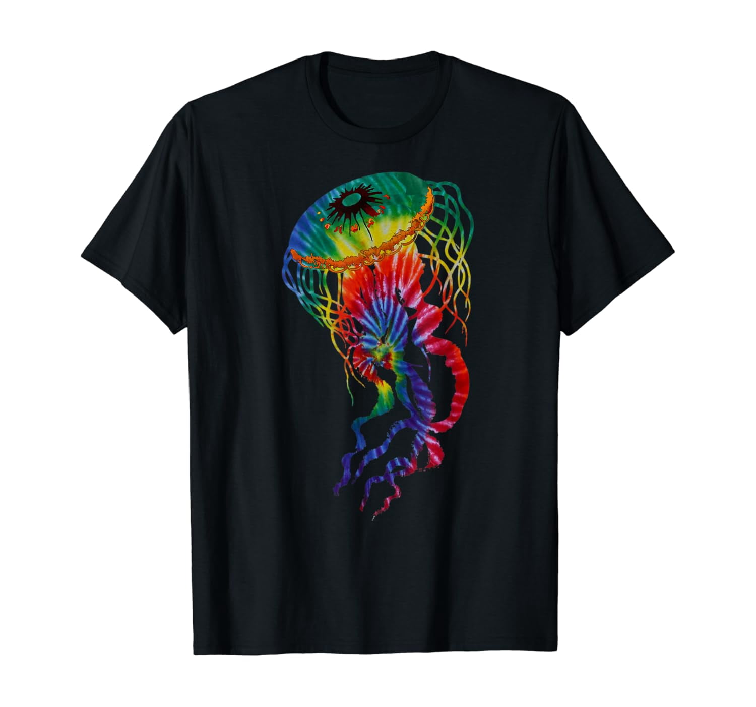 Colorful Rainbow Tie Dye Jellyfish With Tentacles T-Shirt - Walmart.com