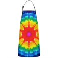 thumbnail image 1 of Colorful Rainbow Tie Dye Spiral Pattern Apron-Garden Aprons for Women with Pockets-Cotton Linen Waterproof Kitchen Cooking Gardening Aprons Adjustable for Kitchen,Cooking,BBQ and Salon 33x27 Inch, 1 of 7