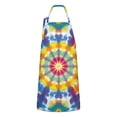 thumbnail image 1 of Colorful Rainbow Tie Dye Spiral Pattern Apron-Garden Aprons for Women with Pockets-Cotton Linen Waterproof Kitchen Cooking Gardening Aprons Adjustable for Kitchen,Cooking,BBQ and Salon 33x27 Inch, 1 of 7