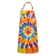 thumbnail image 1 of Colorful Rainbow Tie Dye Spiral Pattern Apron-Garden Aprons for Women with Pockets-Cotton Linen Waterproof Kitchen Cooking Gardening Aprons Adjustable for Kitchen,Cooking,BBQ and Salon 33x27 Inch, 1 of 7