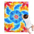 thumbnail image 1 of Colorful Rainbow Tie Dye Spiral Pattern Blanket,Comfortable Soft Flannel Throw Blanket,All Season,Warm Lightweight Blankets for Sofa Bed Couch Living Room Chair,30"x40", 1 of 4