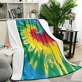 thumbnail image 1 of Colorful Rainbow Tie Dye Spiral Pattern Blanket,Comfortable Soft Flannel Throw Blanket,All Season,Warm Lightweight Blankets for Sofa Bed Couch Living Room Chair,50"x60", 1 of 4