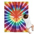 thumbnail image 1 of Colorful Rainbow Tie Dye Spiral Pattern Blanket,Comfortable Soft Flannel Throw Blanket,All Season,Warm Lightweight Blankets for Sofa Bed Couch Living Room Chair,30"x40", 1 of 4