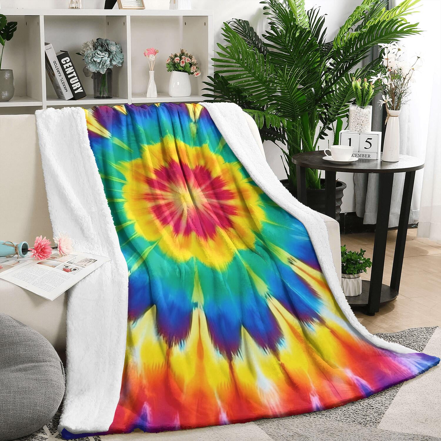Dice Colorful Pattern Print Blanket