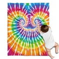 thumbnail image 1 of Colorful Rainbow Tie Dye Spiral Pattern Blanket,Comfortable Soft Lamb Wool Throw Blanket,All Season,Warm Lightweight Blankets for Sofa Bed Couch Living Room Chair,30"x40", 1 of 4