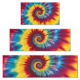 thumbnail image 1 of Colorful Rainbow Tie Dye Spiral Pattern Kitchen Rugs Sets Of 3,Kitchen Runner Rugs Non Skid Washable,Decorative Kitchen Floor Mats for Kitchen,Sink,Laundry,17"x30"+ 17"x47" + 17"x59", 1 of 6