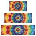 thumbnail image 1 of Colorful Rainbow Tie Dye Spiral Pattern Kitchen Rugs Sets Of 3,Kitchen Runner Rugs Non Skid Washable,Decorative Kitchen Floor Mats for Kitchen,Sink,Laundry,17"x30"+ 17"x47" + 17"x59", 1 of 6