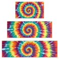 thumbnail image 1 of Colorful Rainbow Tie Dye Spiral Pattern Kitchen Rugs Sets Of 3,Kitchen Runner Rugs Non Skid Washable,Decorative Kitchen Floor Mats for Kitchen,Sink,Laundry,17"x30"+ 17"x47" + 17"x59", 1 of 6