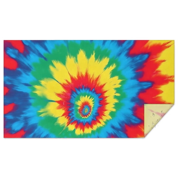 Colorful Rainbow Tie Dye Spiral Pattern Rectangle Tablecloth 60"x102",Waterproof Polyester Rectangle Table Cloth, Wipeable Spillproof Polyester Tablecloth for Dining, Camping, Indoor and Outdoor