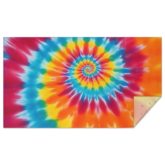 Colorful Rainbow Tie Dye Spiral Pattern Rectangle Tablecloth 60"x102",Waterproof Polyester Rectangle Table Cloth, Wipeable Spillproof Polyester Tablecloth for Dining, Camping, Indoor and Outdoor