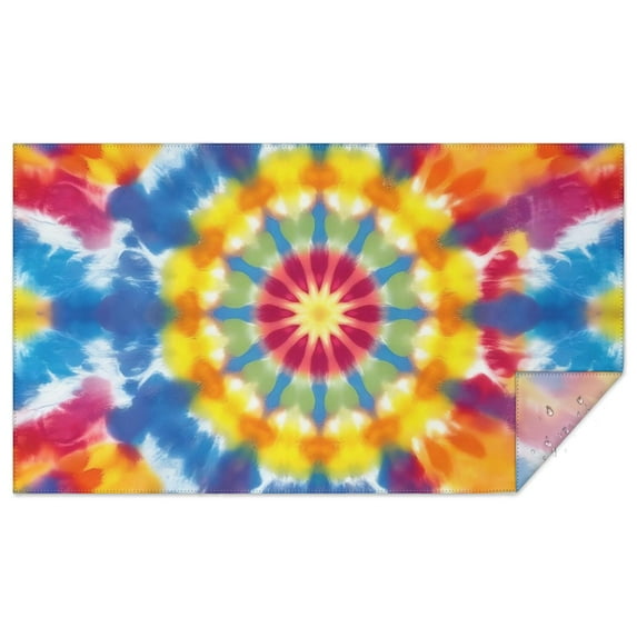Colorful Rainbow Tie Dye Spiral Pattern Rectangle Tablecloth 60"x102",Waterproof Polyester Rectangle Table Cloth, Wipeable Spillproof Polyester Tablecloth for Dining, Camping, Indoor and Outdoor